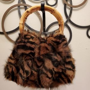 Neiman Marcus,fur hand purse
